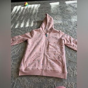 Mini Boden Pink Hoodie with Colorful Polka Dots